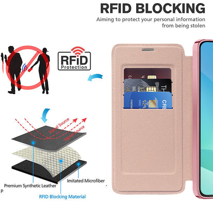 Custodia MagSafe per Samsung Galaxy A16 5G A166 / A16 4G A165, Techsuit, SmartMag Book, Rosa