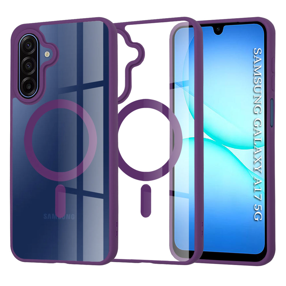 Custodia MagSafe per Samsung Galaxy A17 4G / A17 5G, Techsuit, Pro, Viola