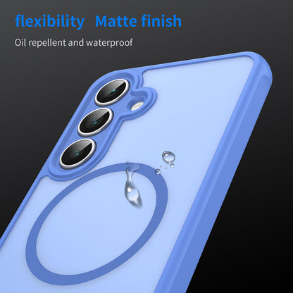 Custodia MagSafe per Samsung Galaxy A17 5G, Techsuit, HaloFrost II, Blu