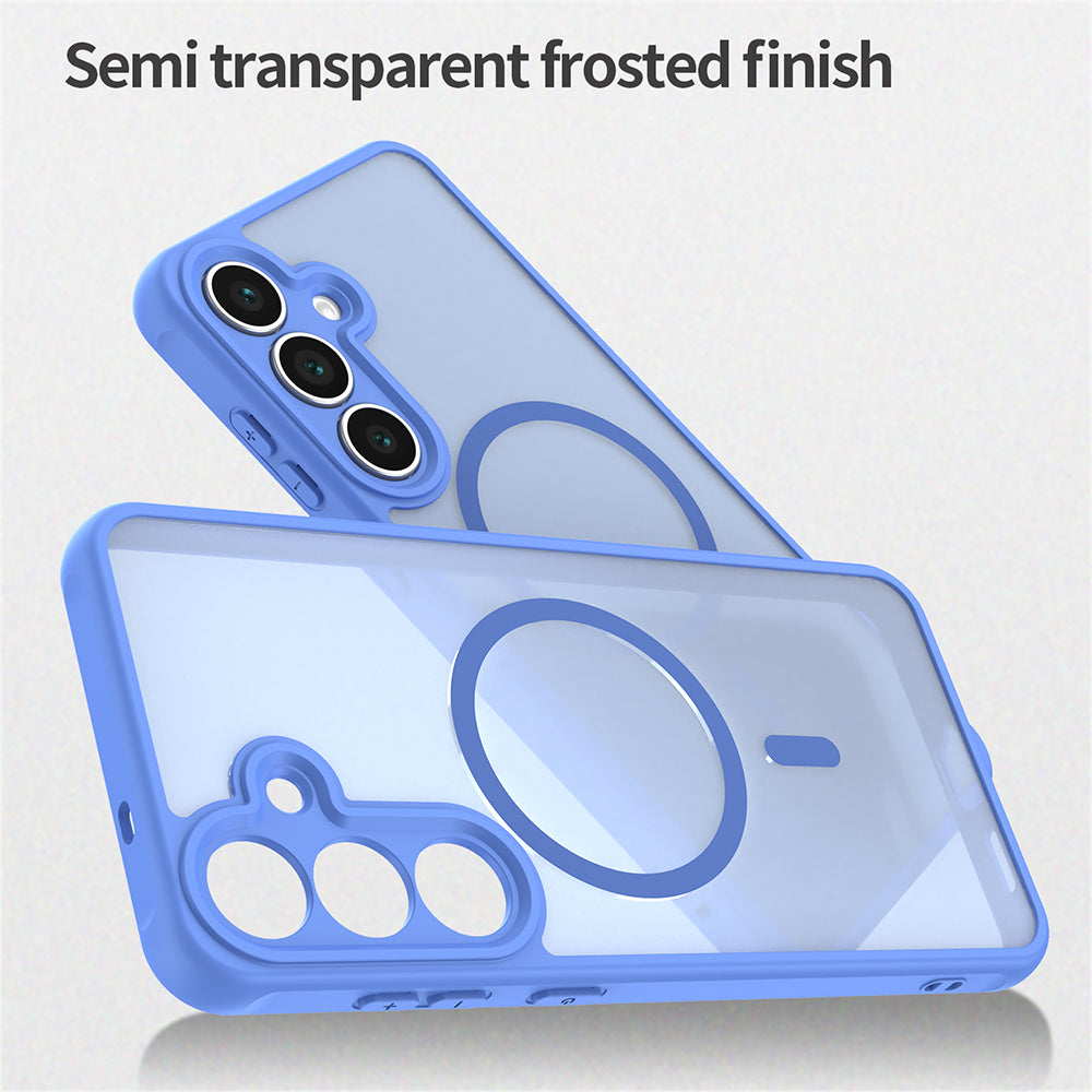Custodia MagSafe per Samsung Galaxy A17 5G, Techsuit, HaloFrost II, Blu