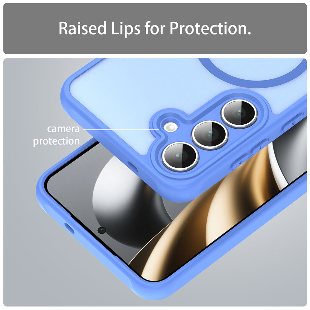 Custodia MagSafe per Samsung Galaxy A17 5G, Techsuit, HaloFrost II, Blu
