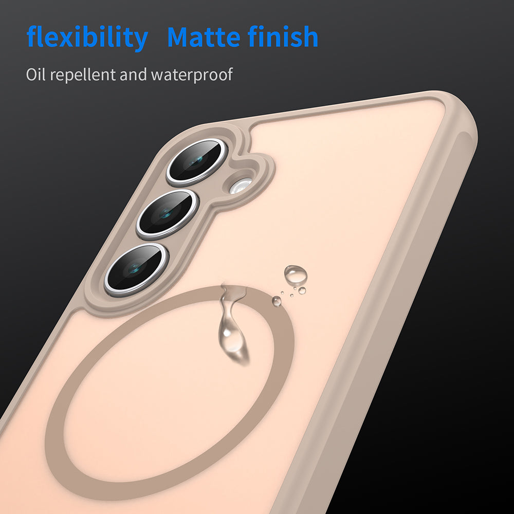 Custodia MagSafe per Samsung Galaxy A17 5G, Techsuit, HaloFrost II, Dorata
