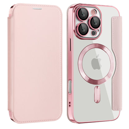 Custodia MagSafe per Samsung Galaxy A17 5G, Techsuit, SmartMag Book, Rosa