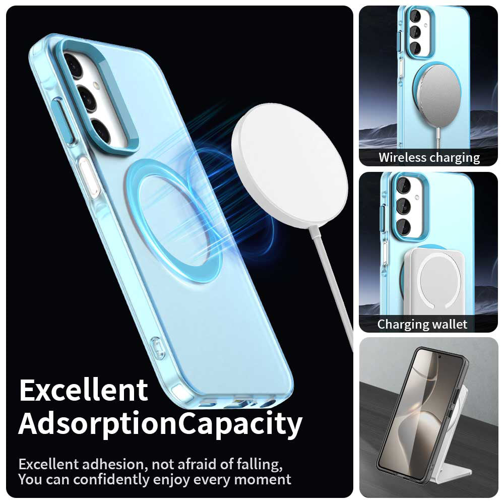 Custodia MagSafe per Samsung Galaxy A25 A256, Techsuit, CandyCase, Blu
