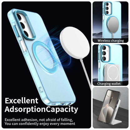 Custodia MagSafe per Samsung Galaxy A25 A256, Techsuit, CandyCase, Blu