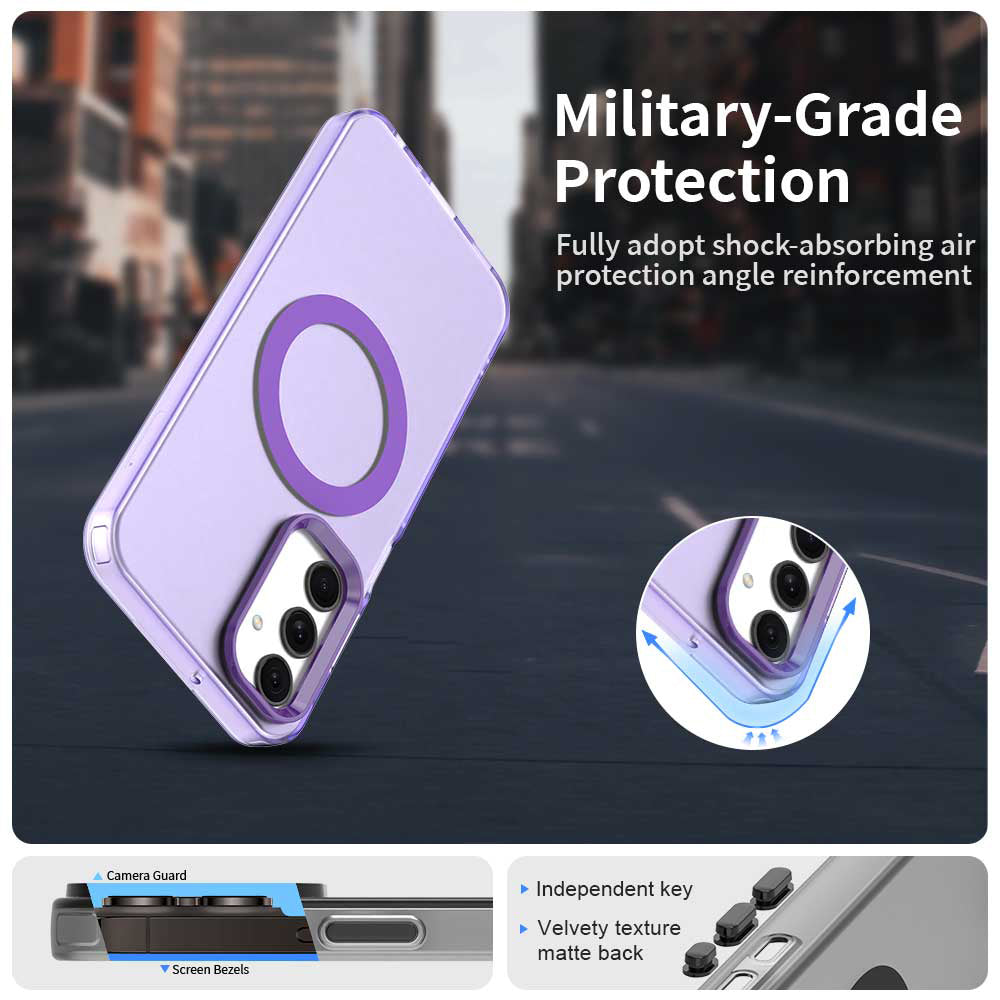 Custodia MagSafe per Samsung Galaxy A25 A256, Techsuit, CandyCase, Viola