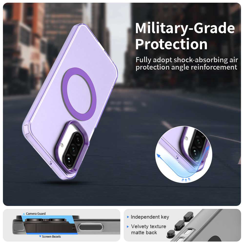 Custodia MagSafe per Samsung Galaxy A26 A266, Techsuit, CandyCase, Viola