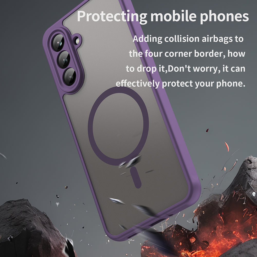 Custodia MagSafe per Samsung Galaxy A26 A266, Techsuit, HaloFrost II, Viola