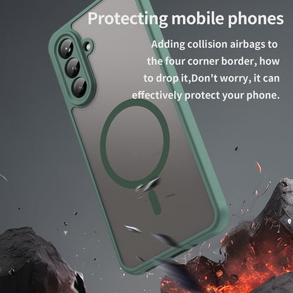 Custodia MagSafe per Samsung Galaxy A26 A266, Techsuit, HaloFrost II, Verde