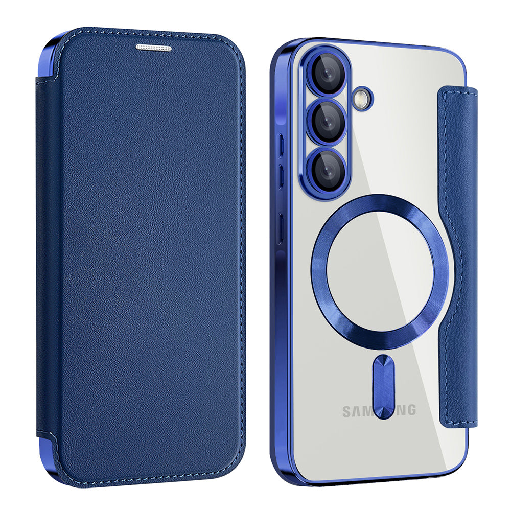 Custodia MagSafe per Samsung Galaxy A26 A266, Techsuit, SmartMag Book, Blu