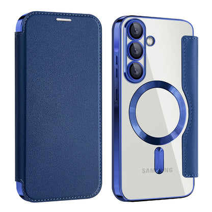 Custodia MagSafe per Samsung Galaxy A26 A266, Techsuit, SmartMag Book, Blu