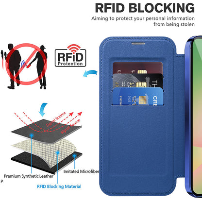 Custodia MagSafe per Samsung Galaxy A26 A266, Techsuit, SmartMag Book, Blu