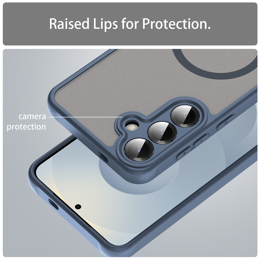 Custodia MagSafe per Samsung Galaxy A27 5G, Techsuit, HaloFrost II, Blu Navy