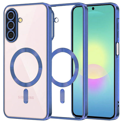 Custodia MagSafe per Samsung Galaxy A27 5G, Techsuit, Luxury Crystal, Blu Scuro