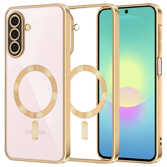 Custodia MagSafe per Samsung Galaxy A27 5G, Techsuit, Luxury Crystal, Dorata