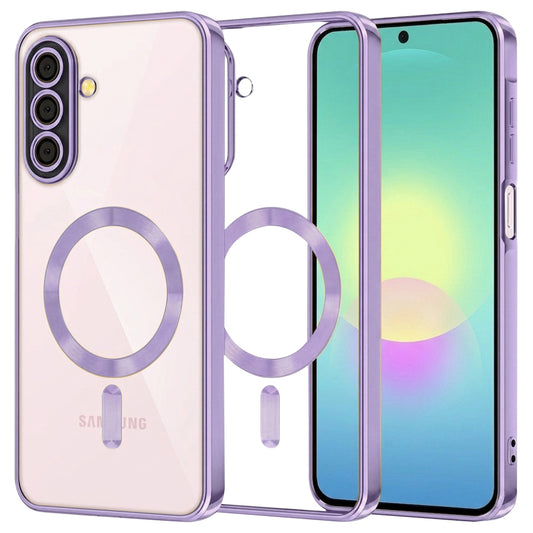 Custodia MagSafe per Samsung Galaxy A27 5G, Techsuit, Luxury Crystal, Viola Chiaro