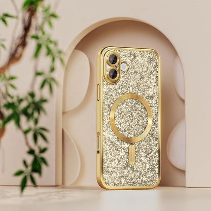 Custodia MagSafe per Samsung Galaxy A27 5G, Techsuit, Luxury Glitter, Viola Chiaro