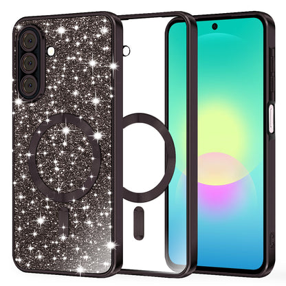 Custodia MagSafe per Samsung Galaxy A27 5G, Techsuit, Luxury Glitter, Nera