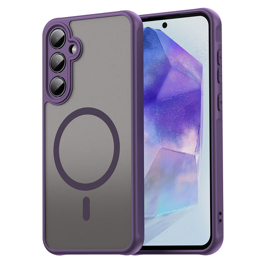 Custodia MagSafe per Samsung Galaxy A35 5G A356, Techsuit, HaloFrost II, Viola