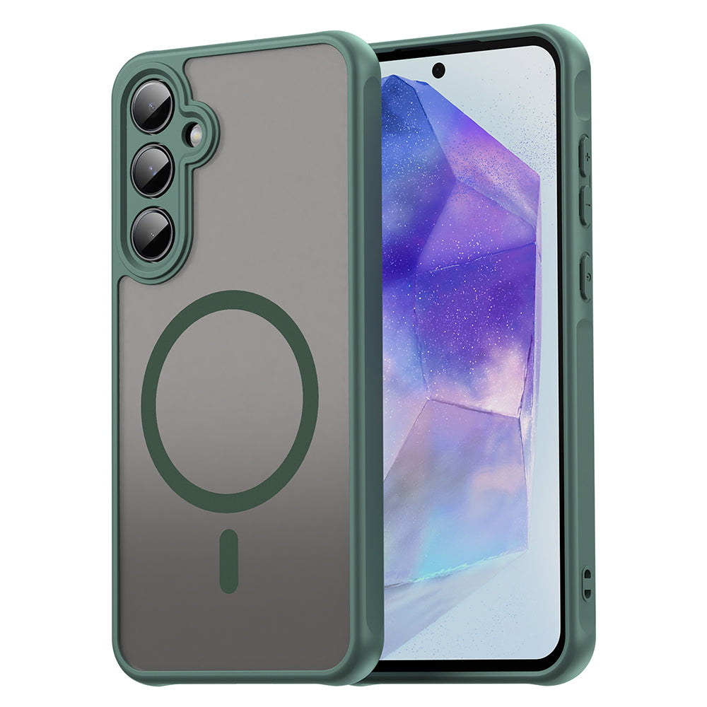 Custodia MagSafe per Samsung Galaxy A35 5G A356, Techsuit, HaloFrost II, Verde