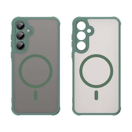 Custodia MagSafe per Samsung Galaxy A35 5G A356, Techsuit, HaloFrost II, Verde
