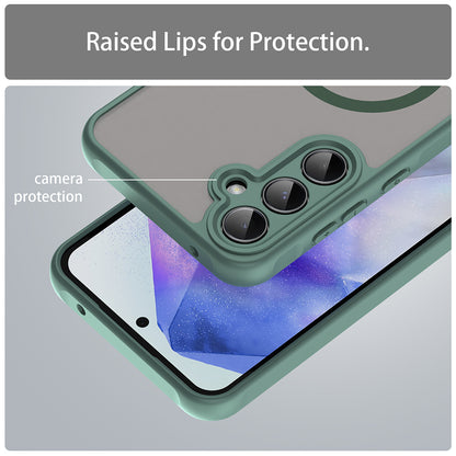 Custodia MagSafe per Samsung Galaxy A35 5G A356, Techsuit, HaloFrost II, Verde