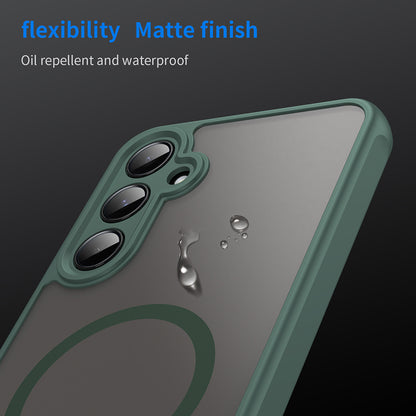Custodia MagSafe per Samsung Galaxy A35 5G A356, Techsuit, HaloFrost II, Verde