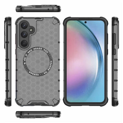 Custodia MagSafe per Samsung Galaxy A35 5G A356, Techsuit, HoneyComb Shield, Nera