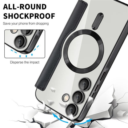 Custodia MagSafe per Samsung Galaxy A35 5G A356, Techsuit, SmartMag Book, Nera