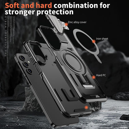 Custodia MagSafe per Samsung Galaxy A36 A366, Techsuit, CamVault, Nera