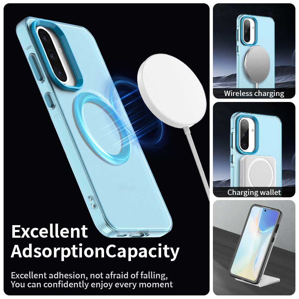 Custodia MagSafe per Samsung Galaxy A36 A366, Techsuit, CandyCase, Blu
