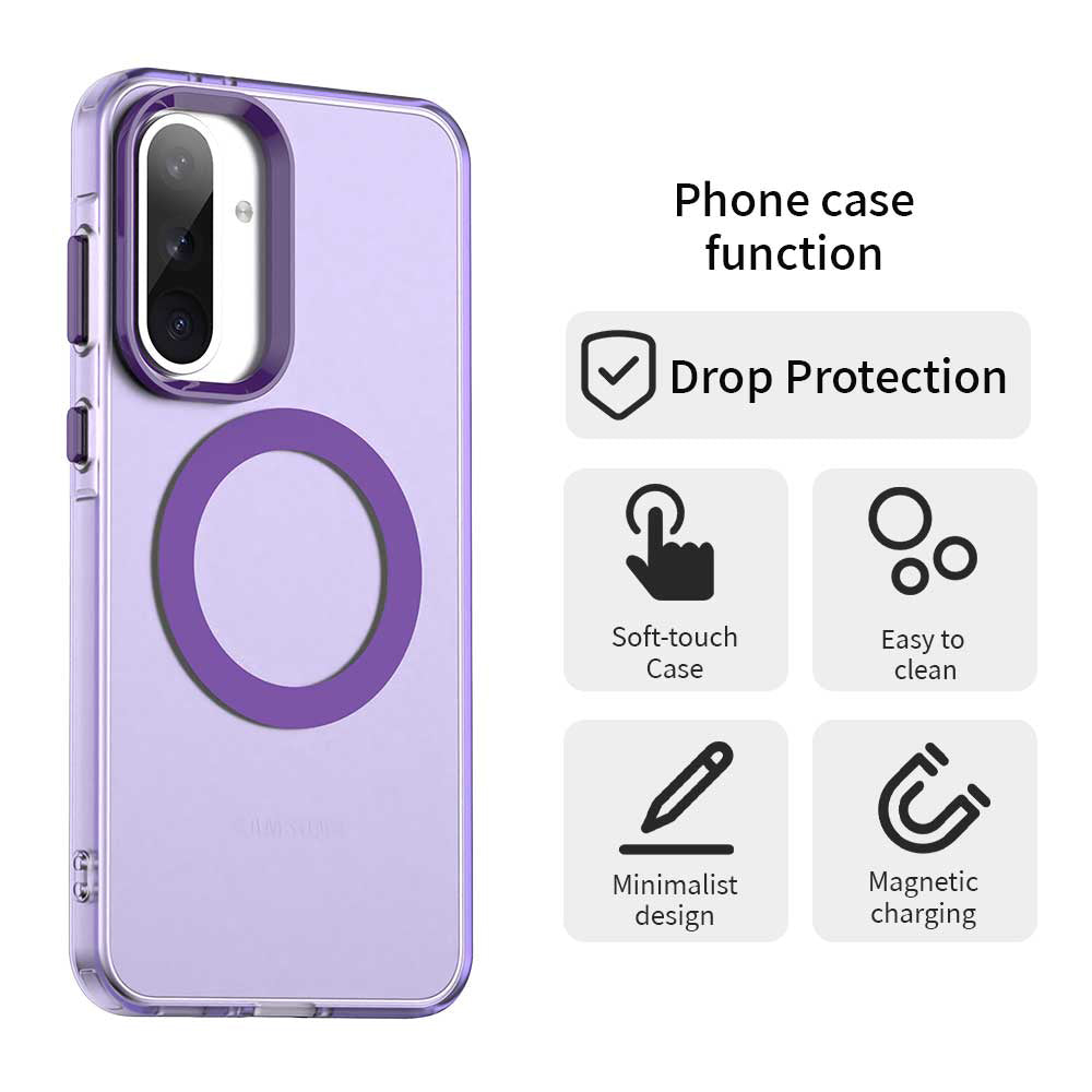 Custodia MagSafe per Samsung Galaxy A36 A366, Techsuit, CandyCase, Viola