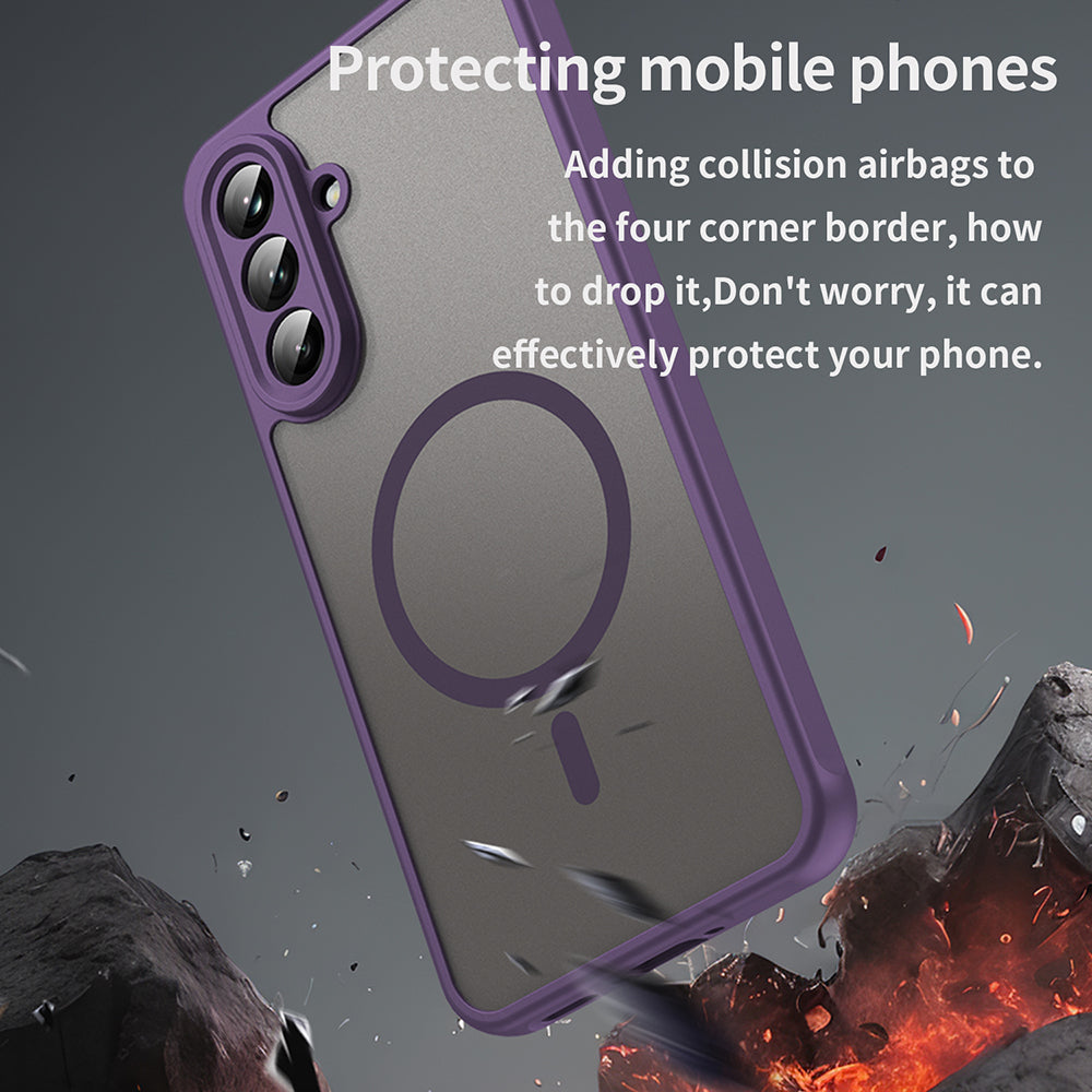 MagSafe Case for Samsung Galaxy A36 A366, Techsuit, HaloFrost II, Purple