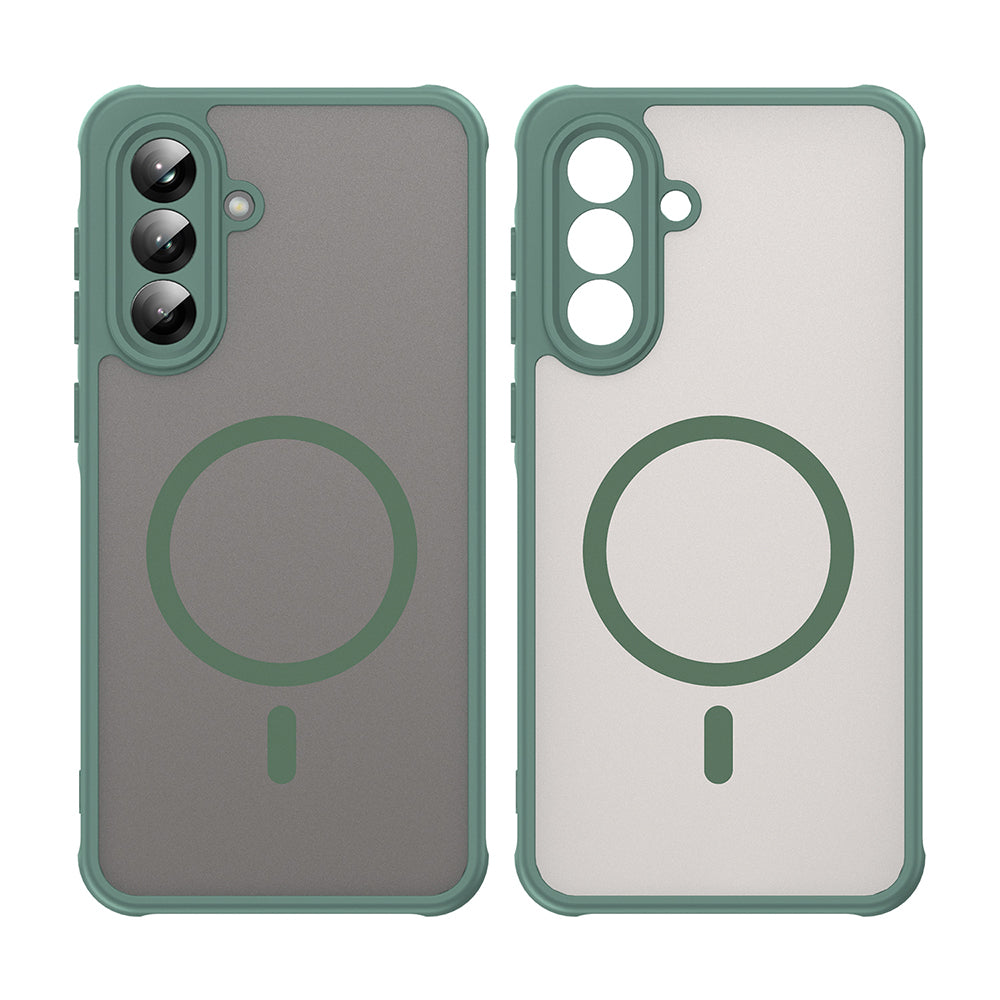 Custodia MagSafe per Samsung Galaxy A36 A366, Techsuit, HaloFrost II, Verde
