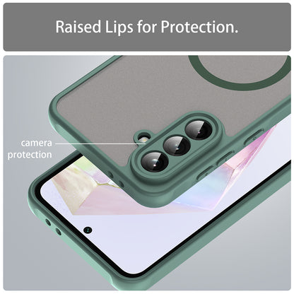 Custodia MagSafe per Samsung Galaxy A36 A366, Techsuit, HaloFrost II, Verde
