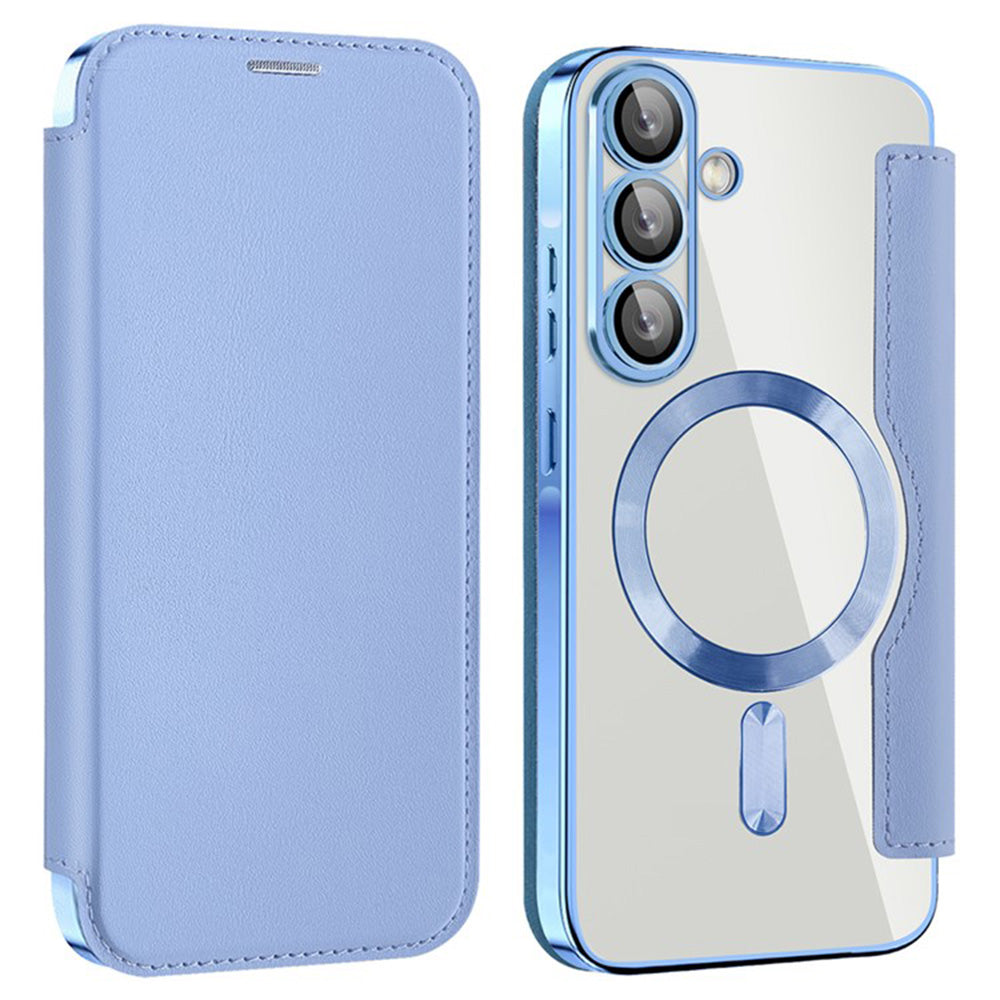 Custodia MagSafe per Samsung Galaxy A36 A366, Techsuit, SmartMag Book, Blu