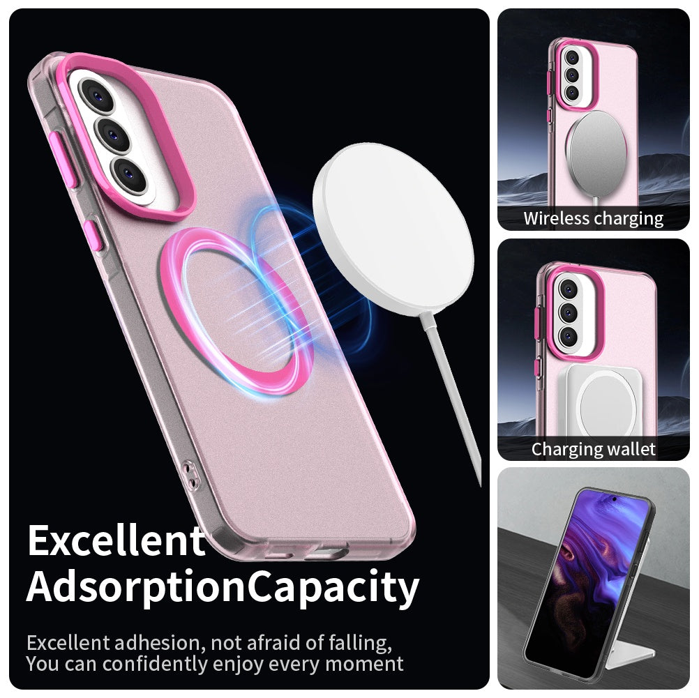 Custodia MagSafe per Samsung Galaxy A37 5G, Techsuit, CandyCase, Rosa