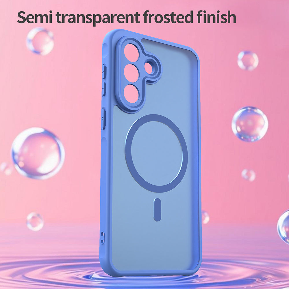 Custodia MagSafe per Samsung Galaxy A37 5G, Techsuit, HaloFrost II, Blu