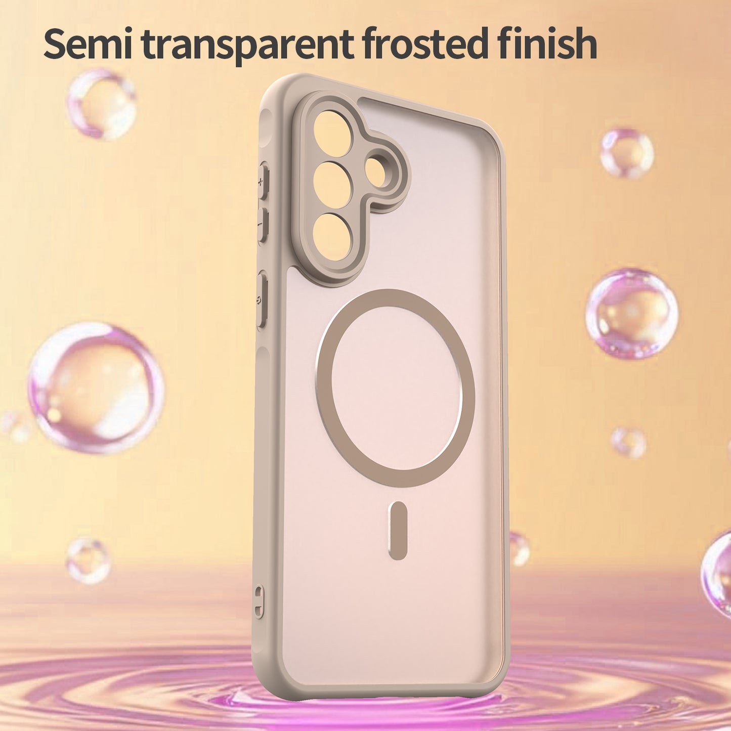 Custodia MagSafe per Samsung Galaxy A37 5G, Techsuit, HaloFrost II, Dorata