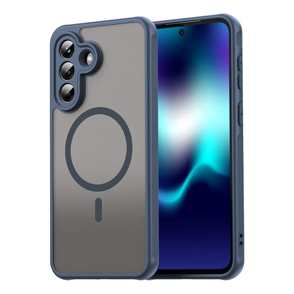 Custodia MagSafe per Samsung Galaxy A37 5G, Techsuit, HaloFrost II, Blu navy