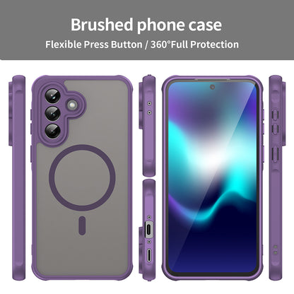 Custodia MagSafe per Samsung Galaxy A37 5G, Techsuit, HaloFrost II, Viola