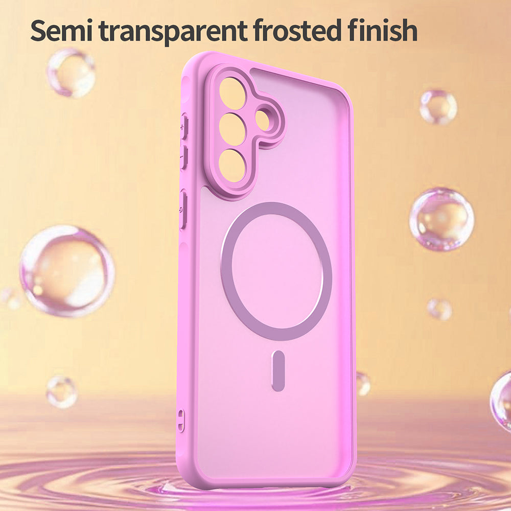 Custodia MagSafe per Samsung Galaxy A37 5G, Techsuit, HaloFrost II, Rosa