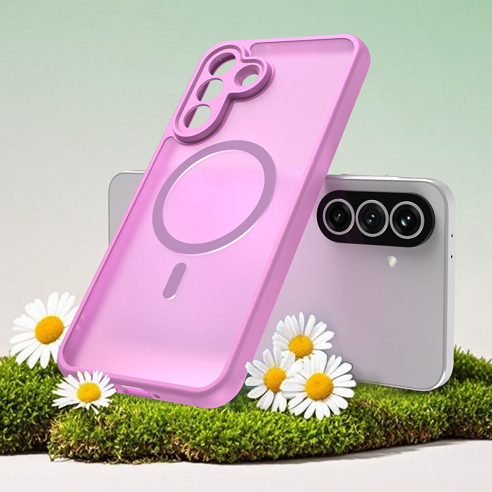 Custodia MagSafe per Samsung Galaxy A37 5G, Techsuit, HaloFrost II, Rosa