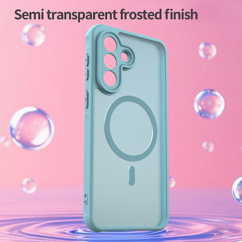 Custodia MagSafe per Samsung Galaxy A37 5G, Techsuit, HaloFrost II, Verde Chiaro
