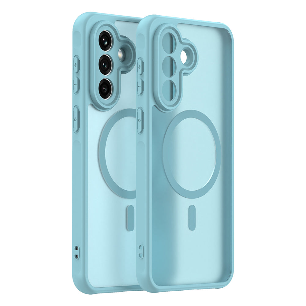 Custodia MagSafe per Samsung Galaxy A37 5G, Techsuit, HaloFrost II, Verde Chiaro