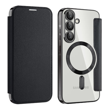 Custodia MagSafe per Samsung Galaxy A37 5G, Techsuit, SmartMag Book, Nera