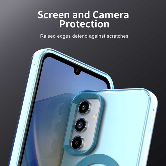 Custodia MagSafe per Samsung Galaxy A55 5G A556, Techsuit, CandyCase, Blu