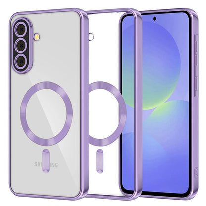 Custodia MagSafe per Samsung Galaxy A56 A566 / A36 A366, Techsuit, Luxury Crystal, Viola Chiaro