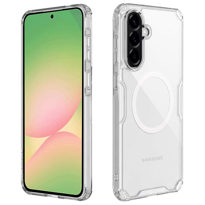 Custodia MagSafe per Samsung Galaxy A56 A566, Nillkin, Nature Pro, Bianca