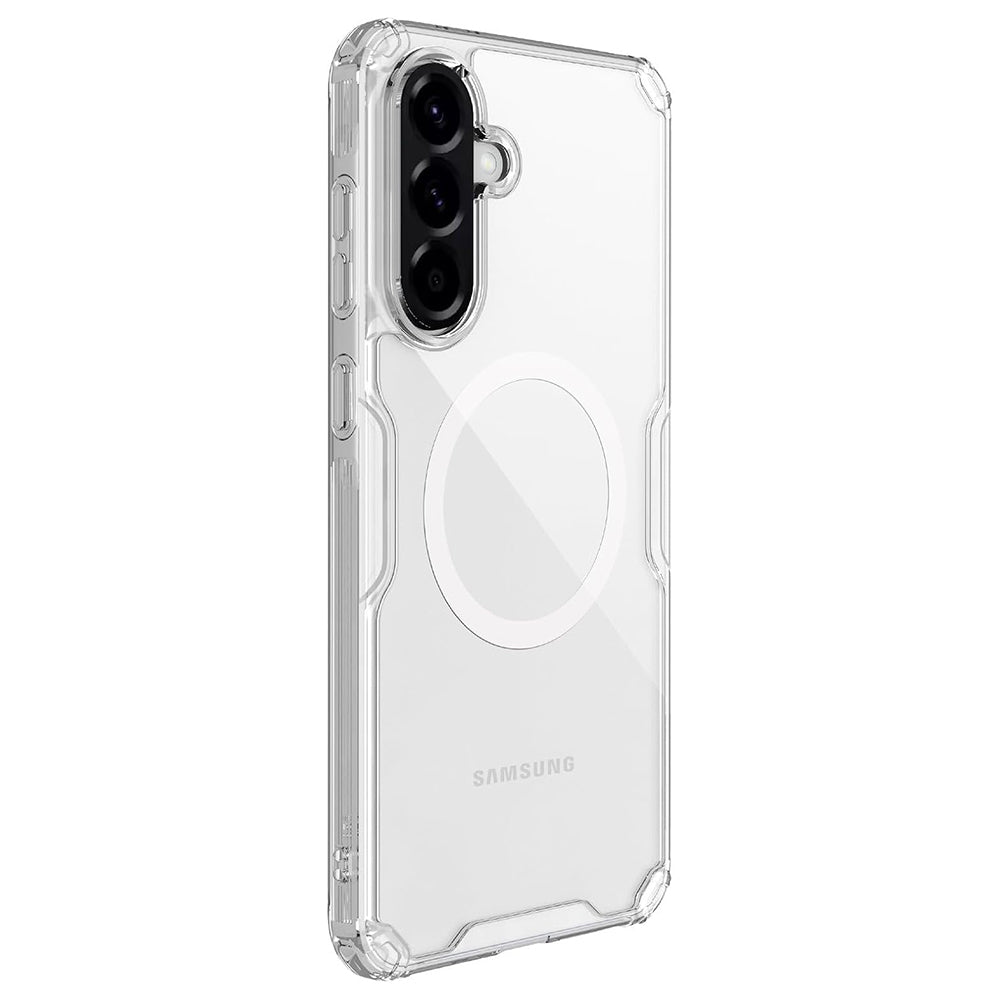 Custodia MagSafe per Samsung Galaxy A56 A566, Nillkin, Nature Pro, Bianca